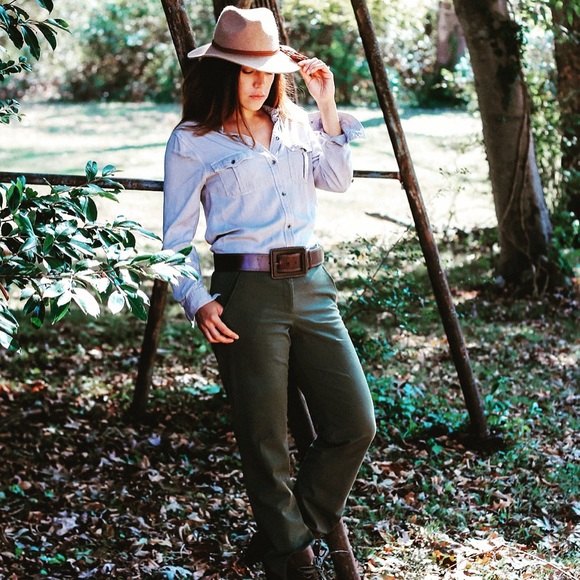 2 Piece Army Green Suit SOLD - Picture 2 of 3